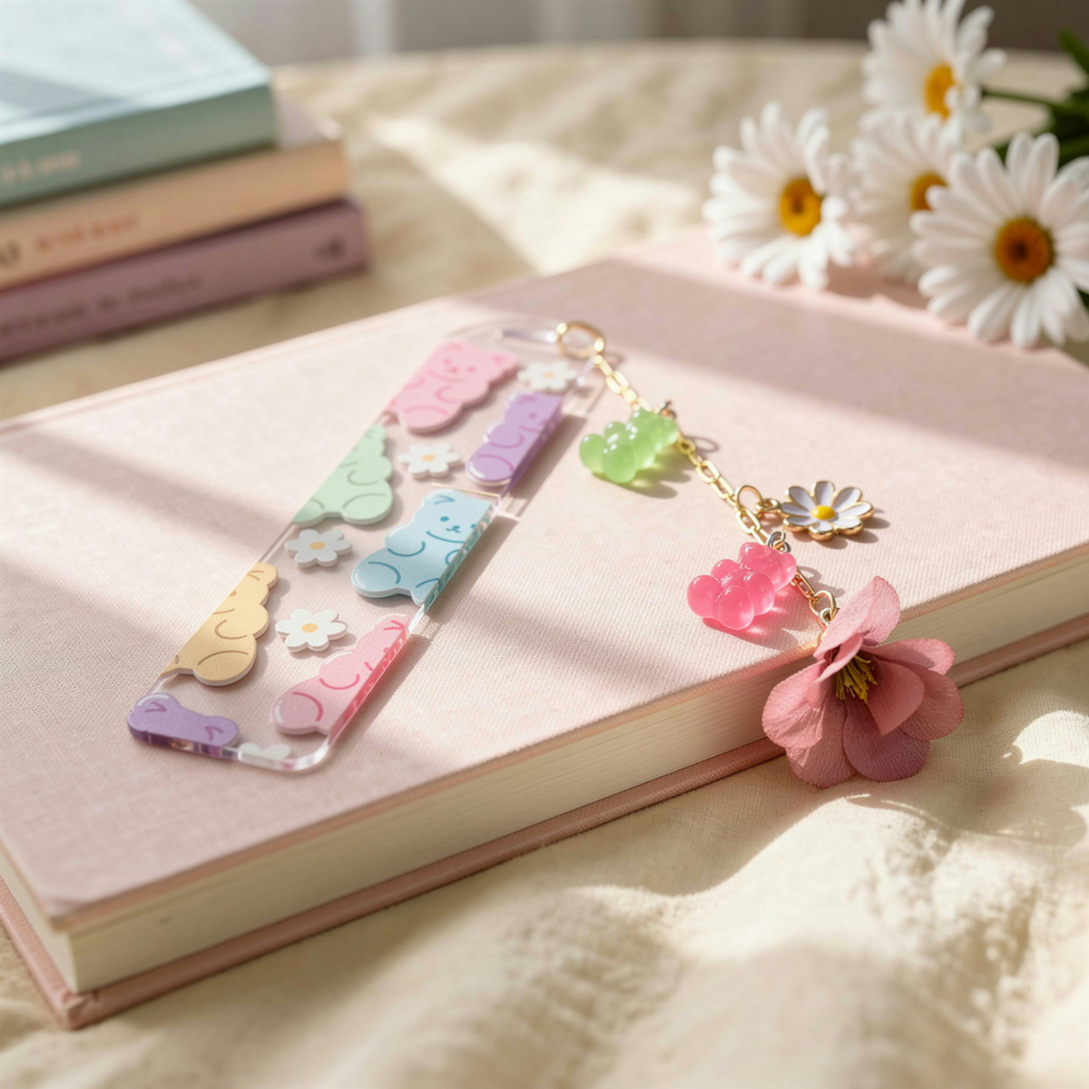 Gummy Bear Bookmark . Gummy Bears Bookmark with Charms . Gummy Bear Lover Gift