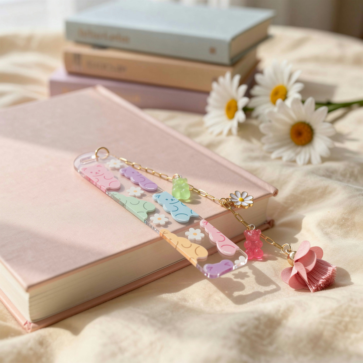 Gummy Bear Bookmark . Gummy Bears Bookmark with Charms . Gummy Bear Lover Gift