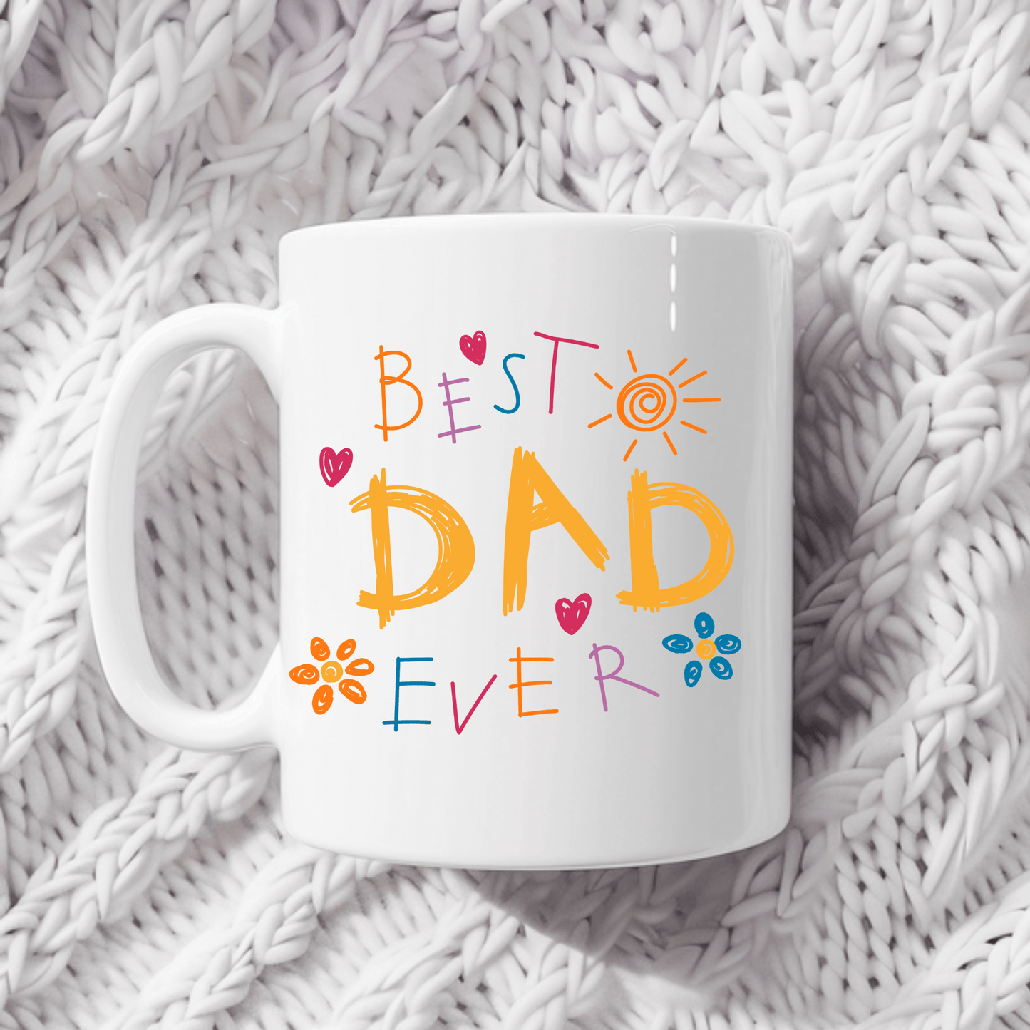 Dad Mug with Kids Handprints