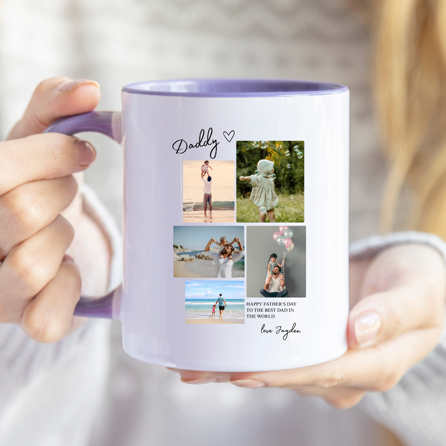 Daddy Mug with Photos. Dad Mug with photos. Photo Mug for Dad