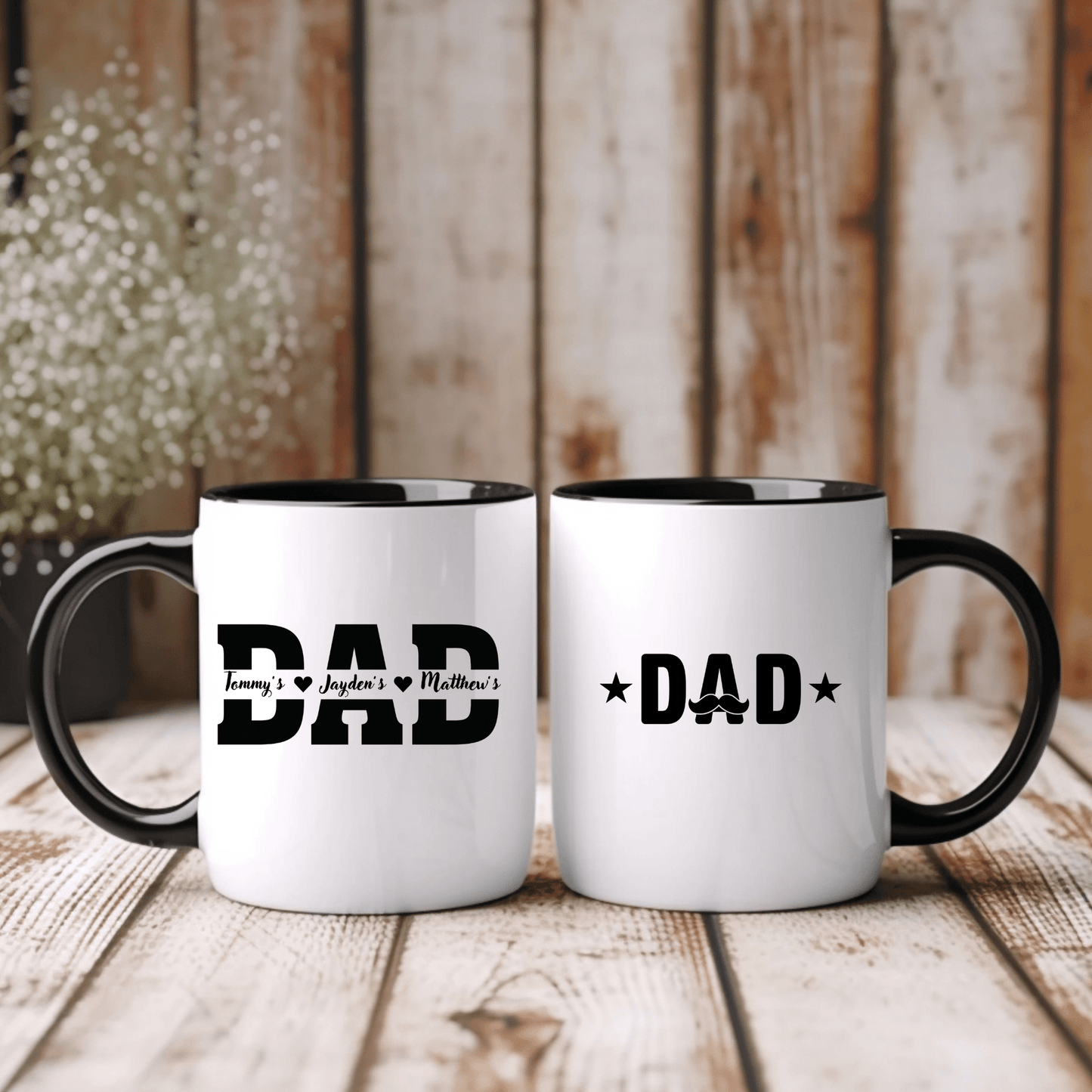 Personalised Dad Mug with kids names