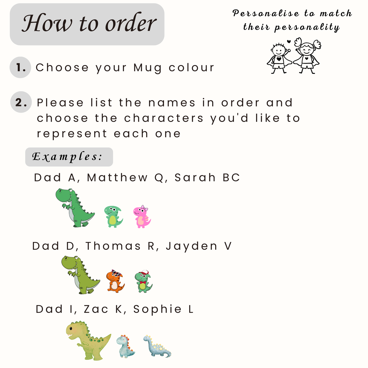 How to order the DADDYSAURUS Mug