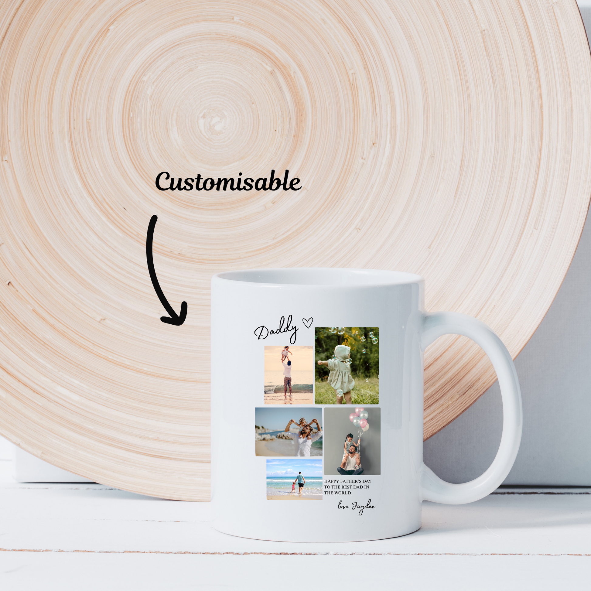 Daddy Mug with Photos. Dad Mug with photos. Photo Mug for Dad