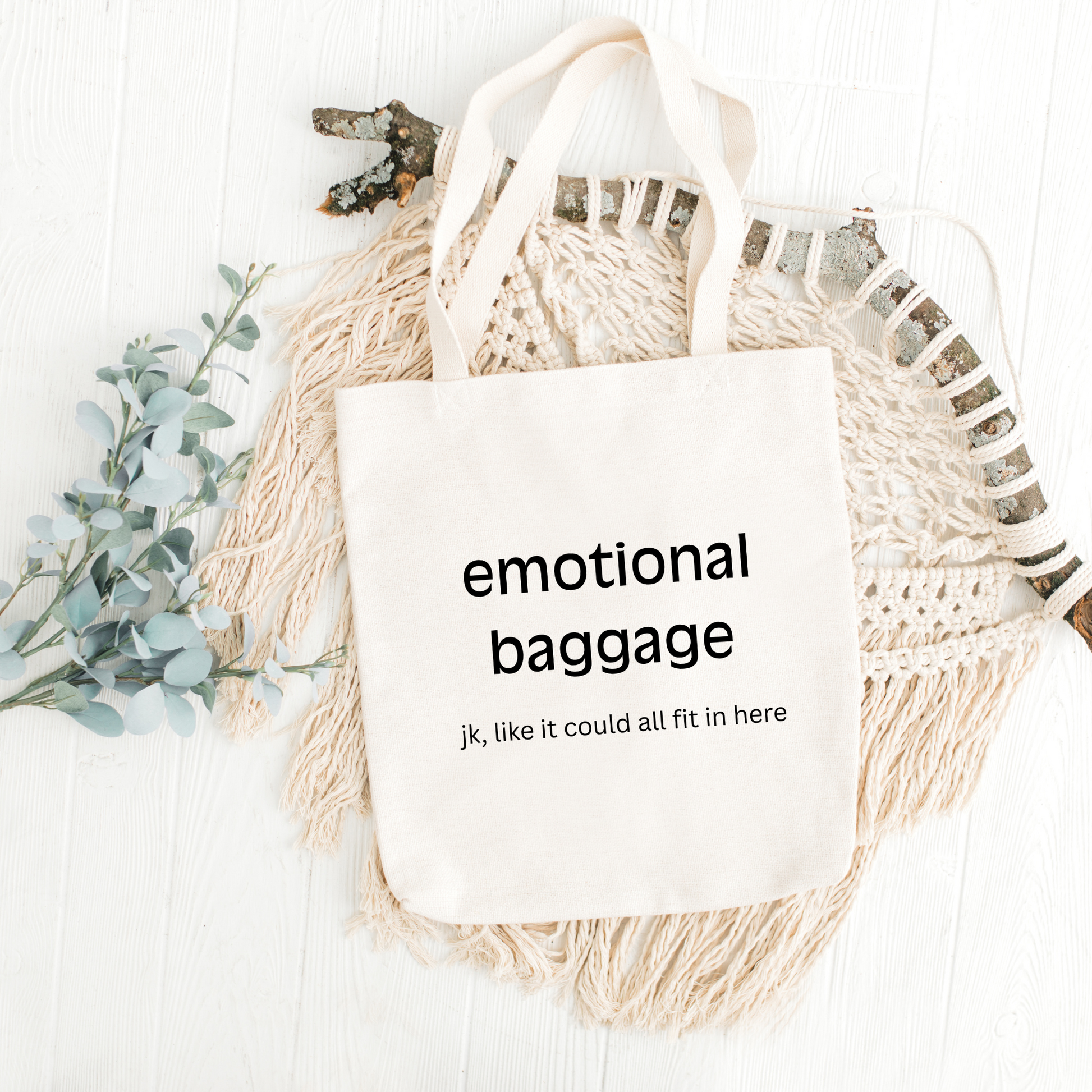 Funny Gifts Emotional Baggage Tote Bag