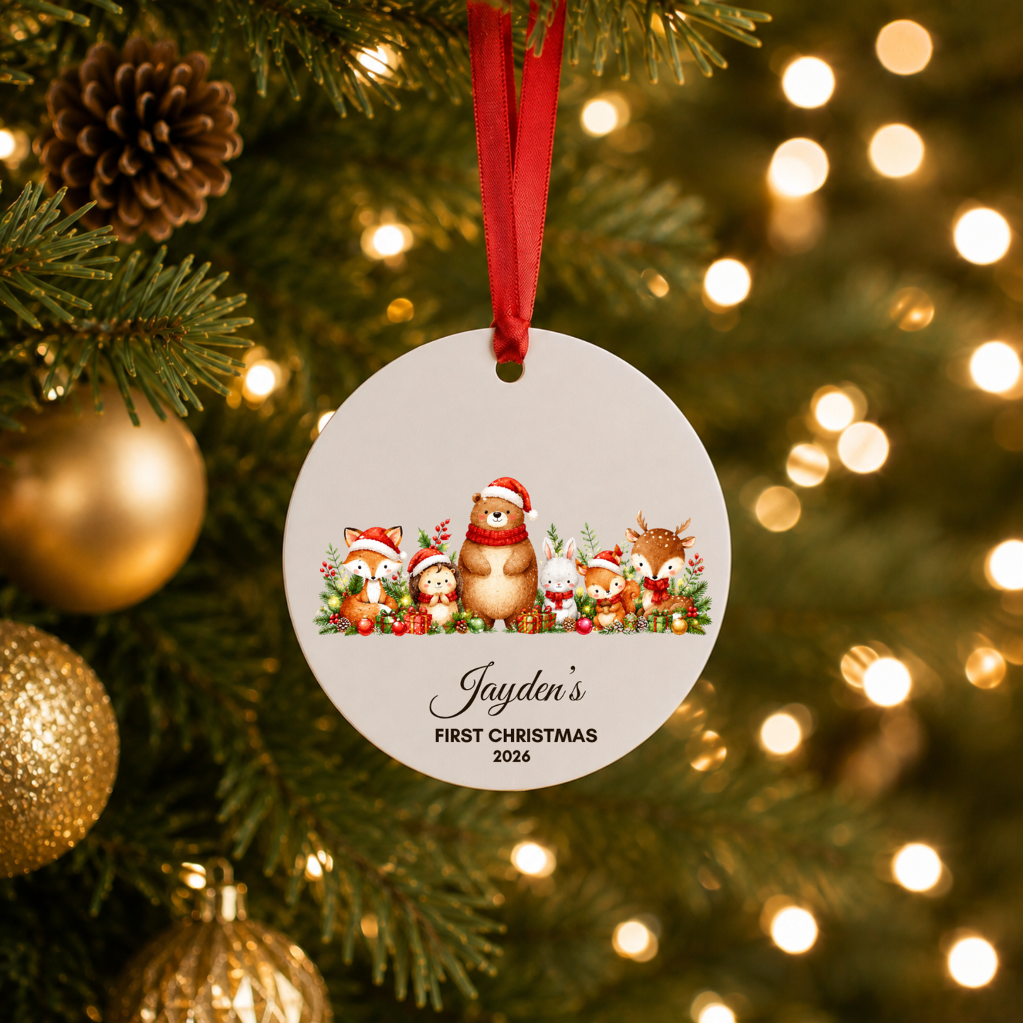 Baby’s First Christmas Ornament Personalised Acrylic Baby Christmas Ornament 2026 Custom Name Baby Boy Girl First Christmas Keepsake Gift