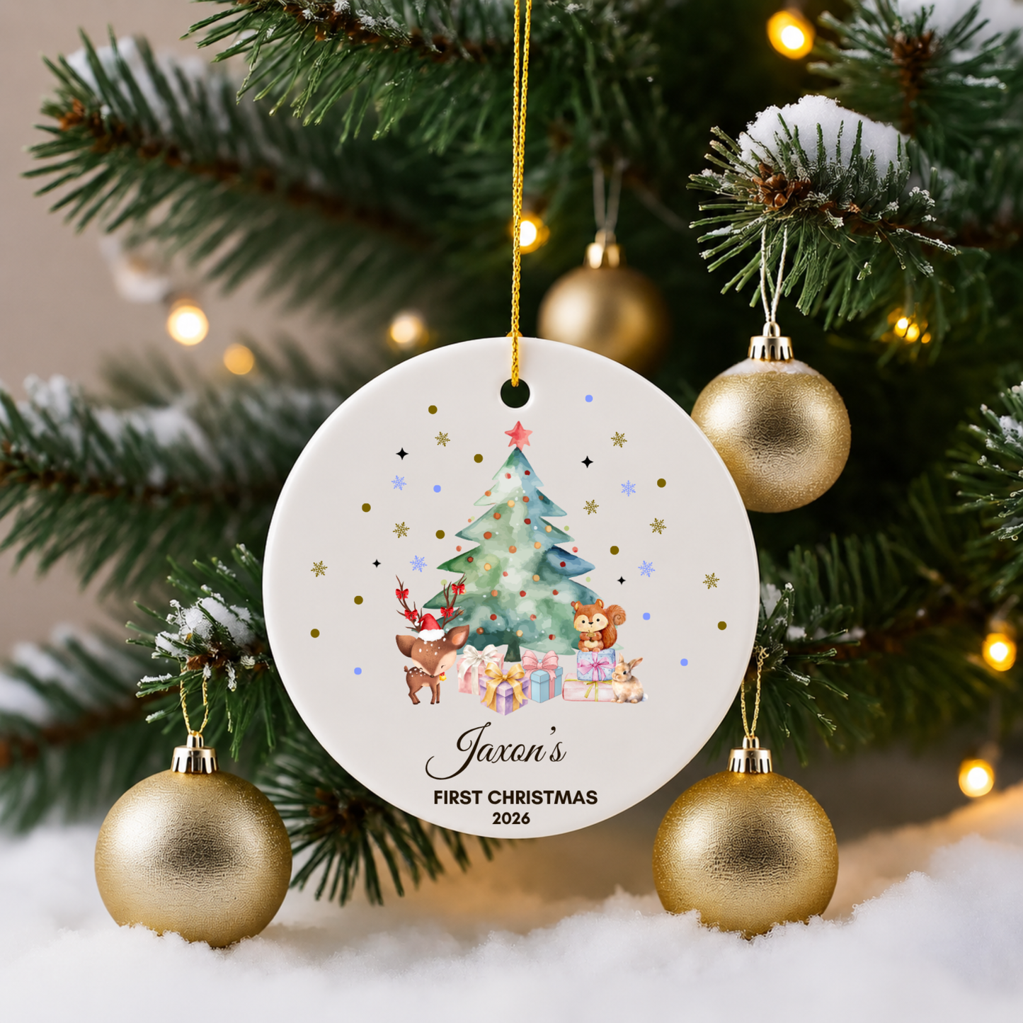 Baby’s First Christmas Ornament Personalised Acrylic Baby Christmas Ornament 2026 Custom Name Baby Boy Girl First Christmas Keepsake Gift