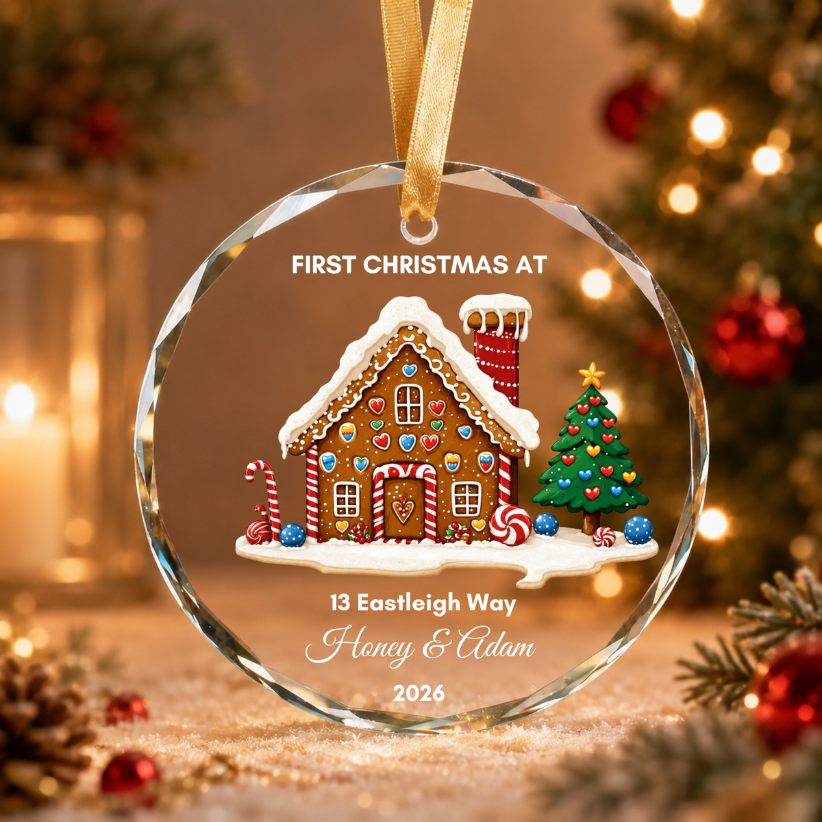 Personalised First Christmas in Our New Home Ornament · Glass Crystal Christmas Ornament · Housewarming New Home Gift For Couple Christmas