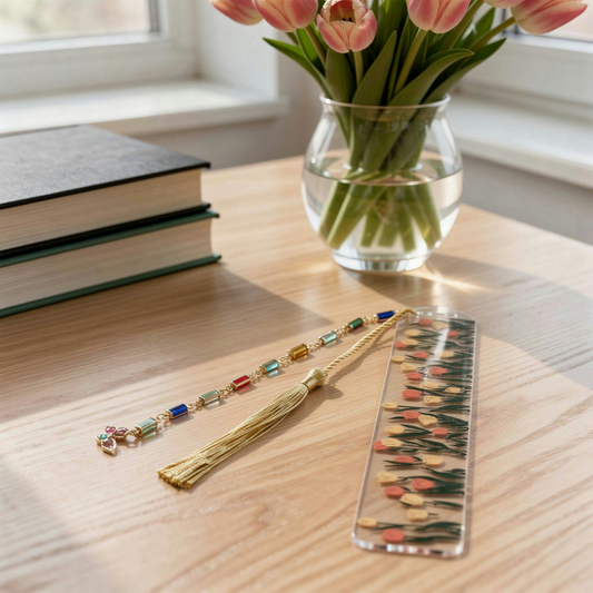 Tulips Bookmark. Wild Tulips Bookmark. Spring Tulip Bookmark