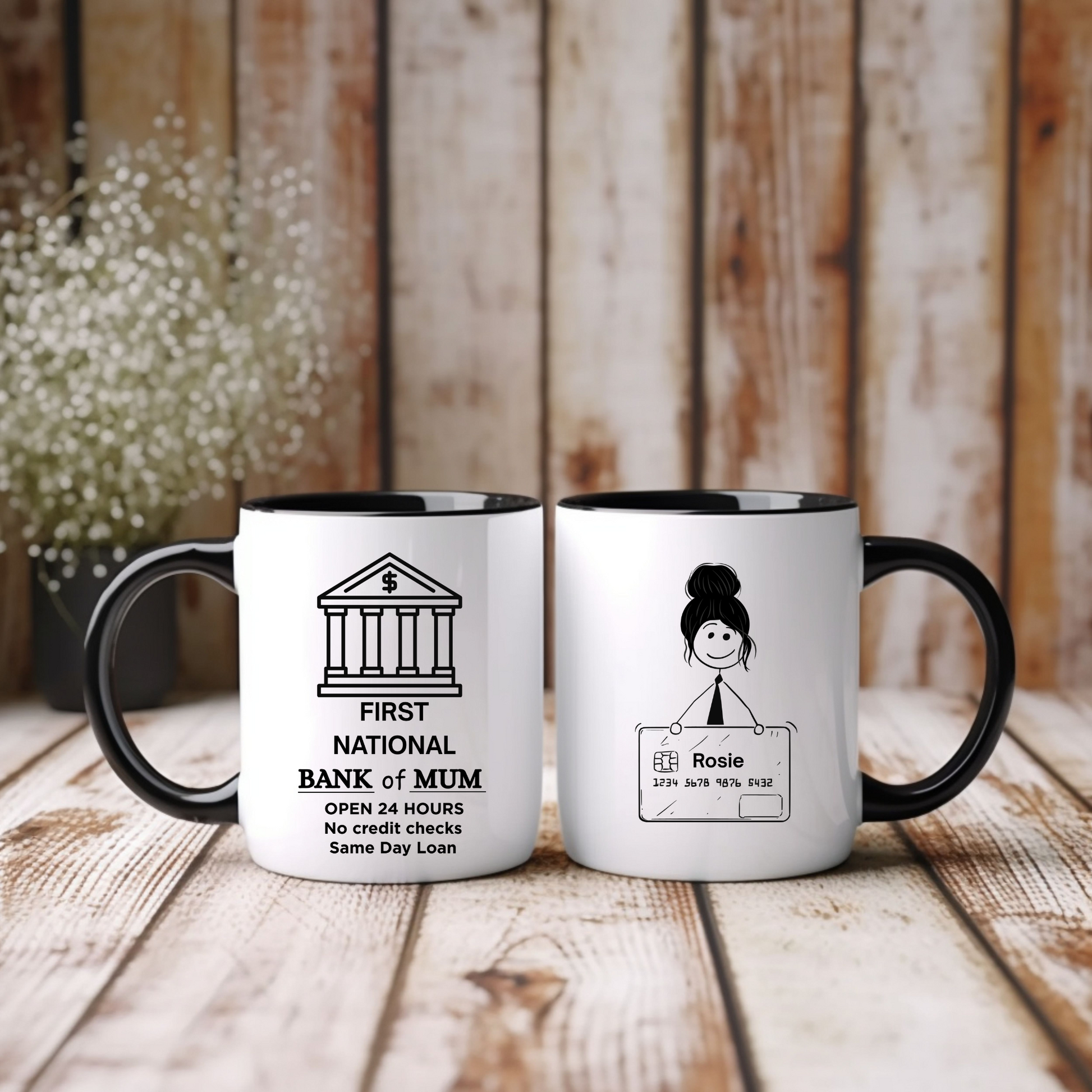 Bank of Mum Mug Funny Mugs for Mum Funny Gift for Mum from the kids