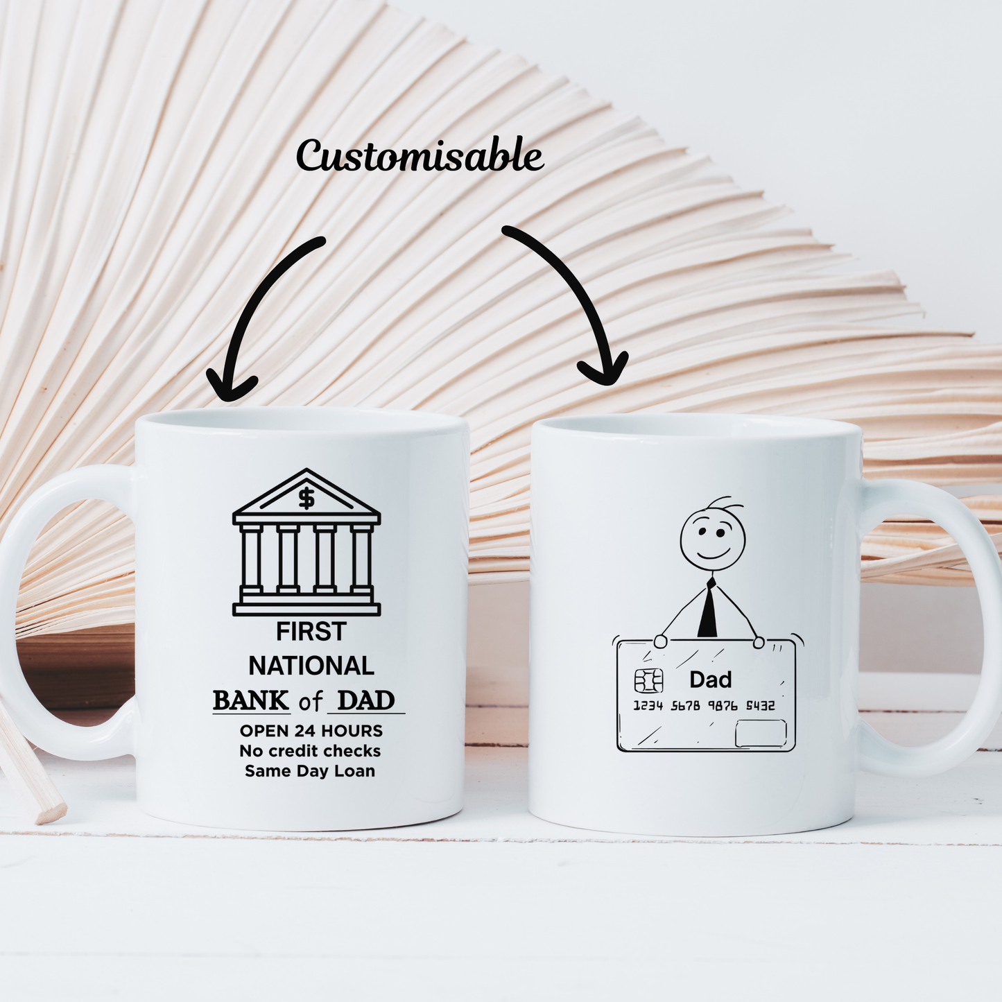 Bank of Dad Mug Funny Mugs for Dad from the kids