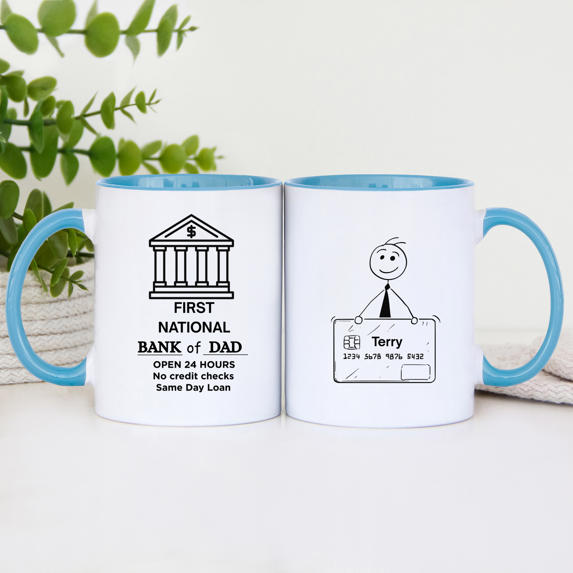 Bank of Dad Mug Funny Mugs for Dad from the kids