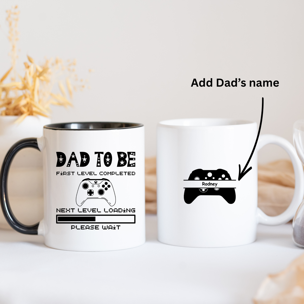 Personalised Dad to be mug Gamer Dad Mug