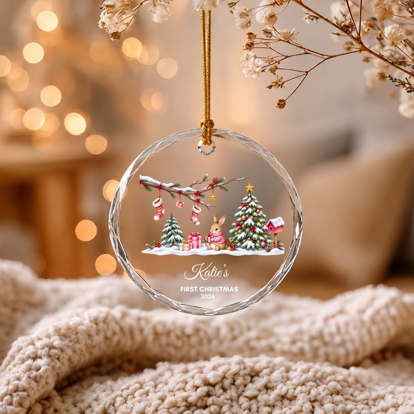 Baby’s First Christmas Ornament Personalised Acrylic Baby Christmas Ornament 2026 Custom Name Baby Boy Girl First Christmas Keepsake Gift