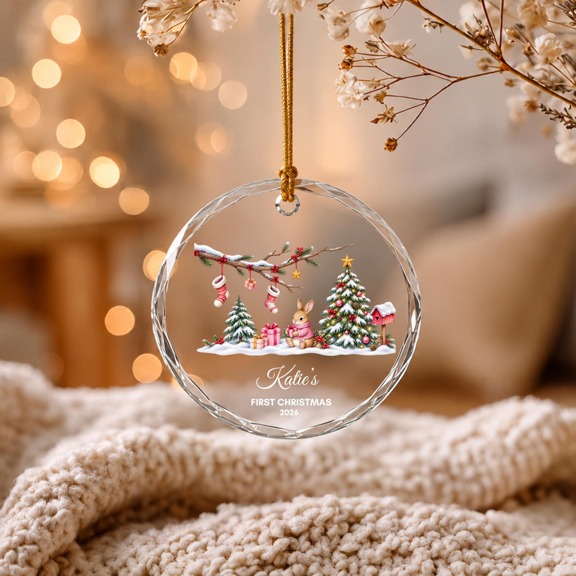 Baby’s First Christmas Ornament Personalised Acrylic Baby Christmas Ornament 2026 Custom Name Baby Boy Girl First Christmas Keepsake Gift