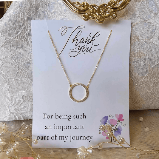 Gold circle necklace