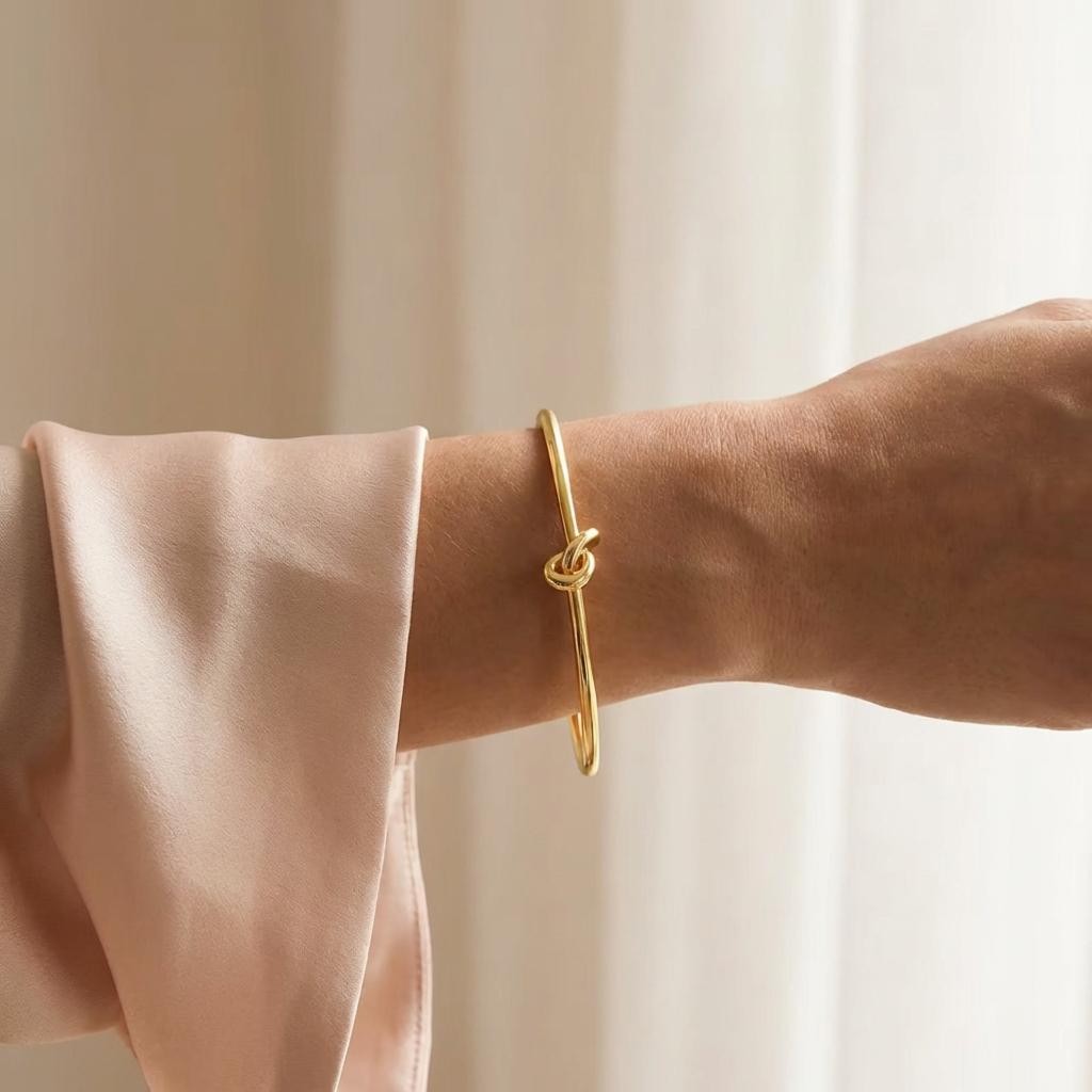 Gold Knot Bracelet Bridesmaid proposal I couldn't tie the knot without you