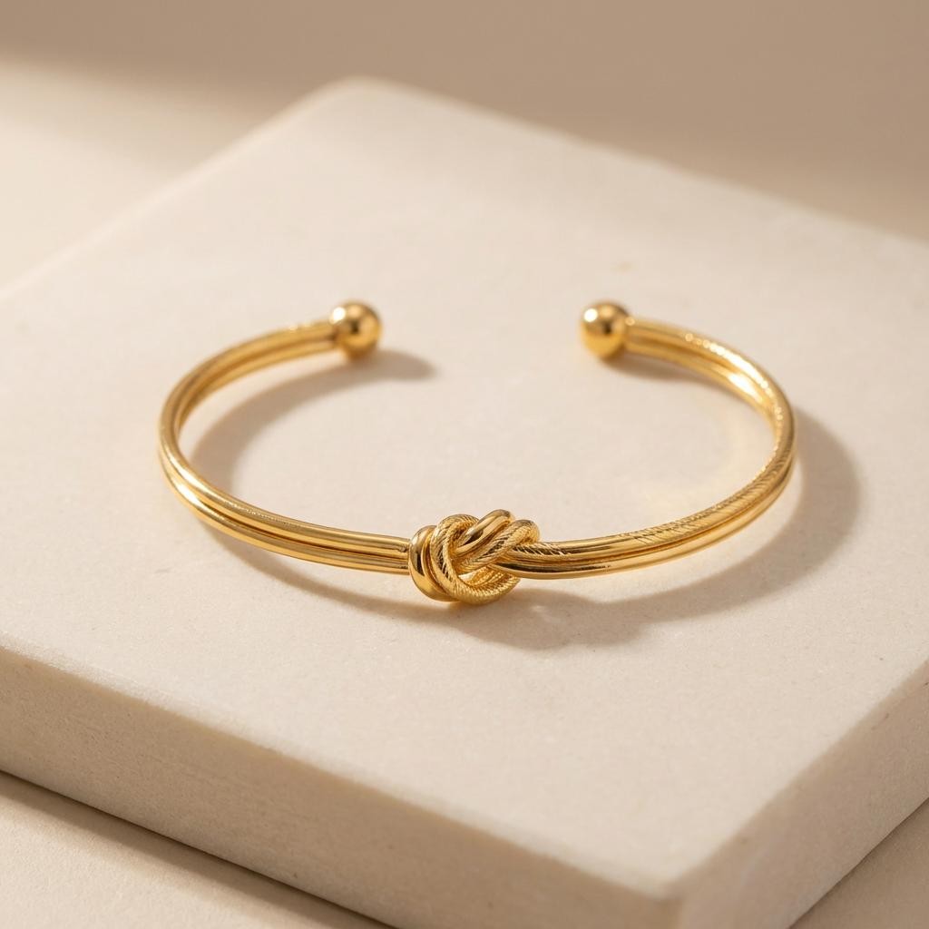 Gold Knot Bracelet Bridesmaid proposal I couldn't tie the knot without you