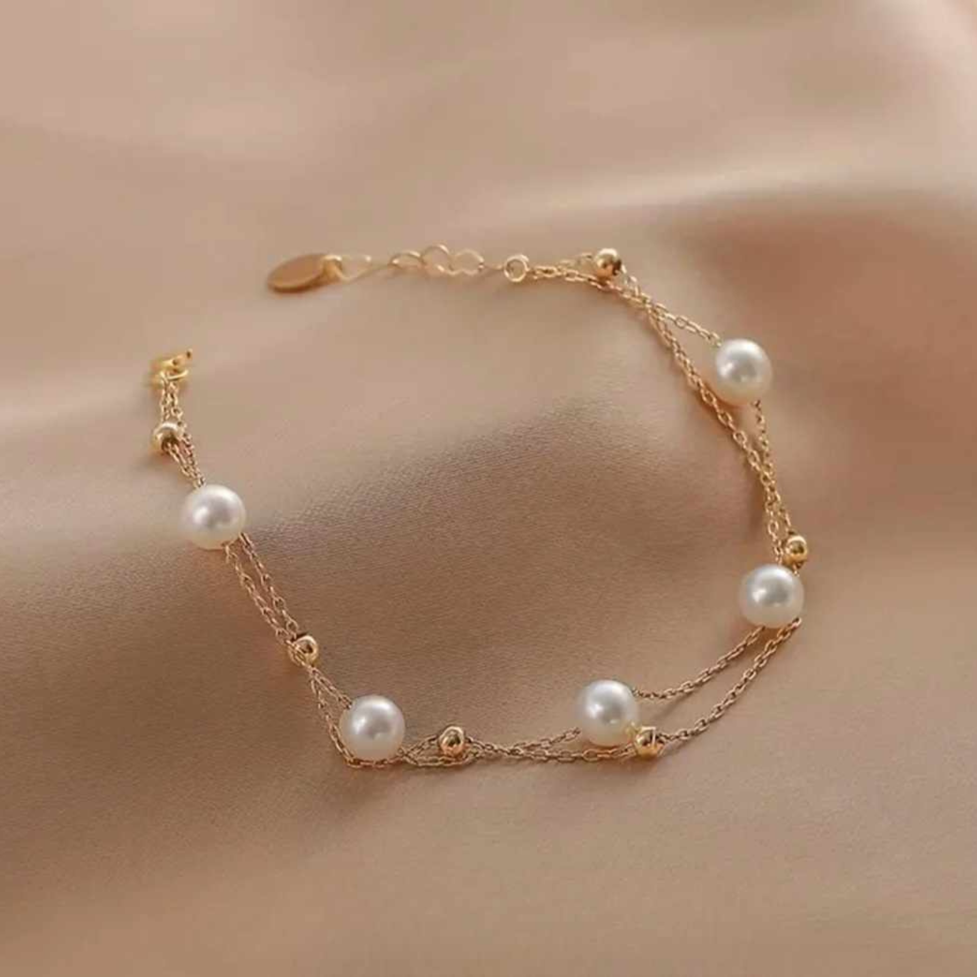 Gold Pearl Bracelet