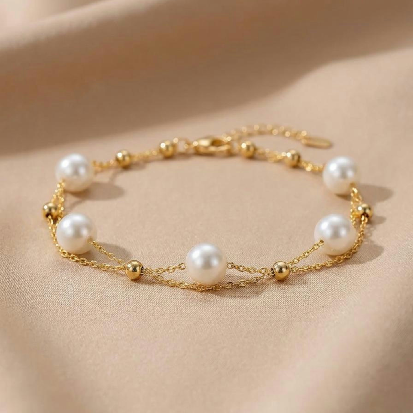 Gold Pearl Bracelet
