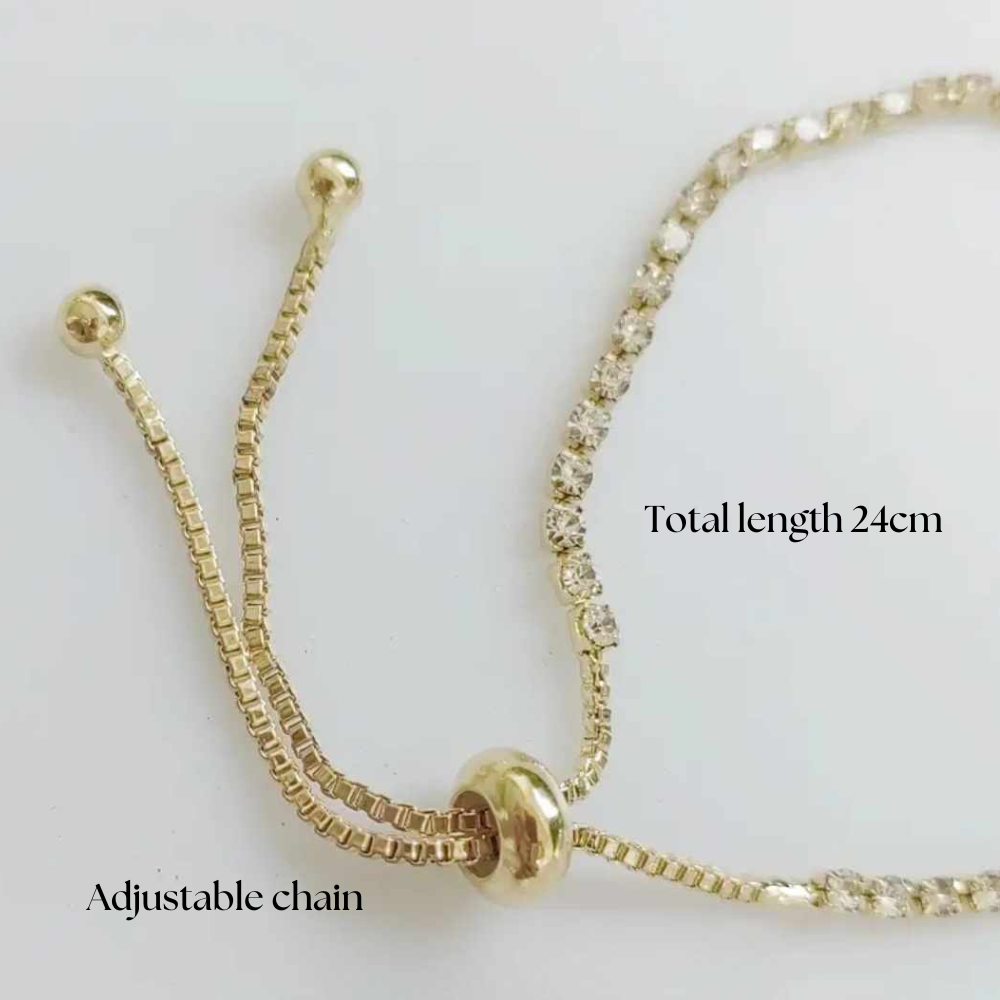 gold tennis bracelet