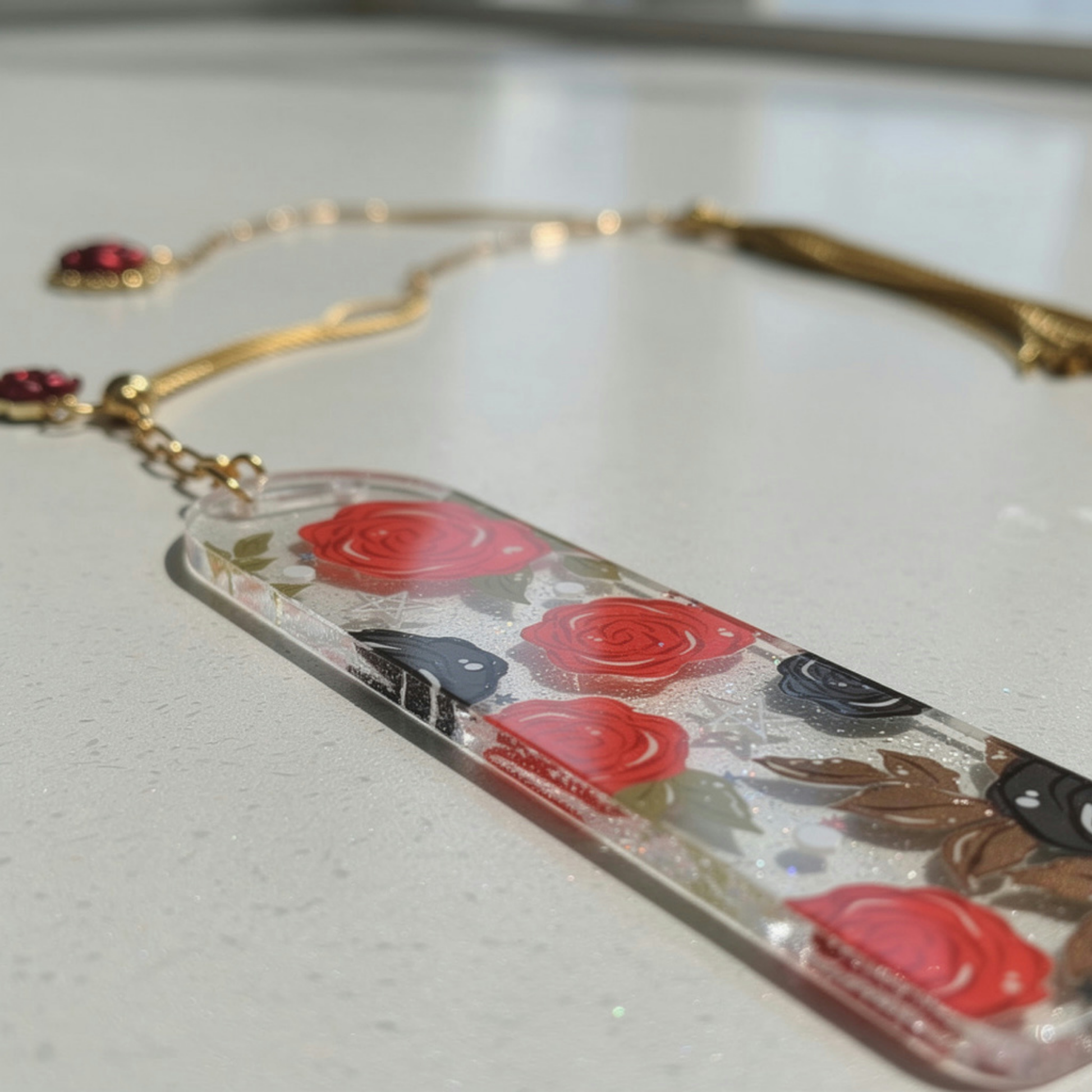 Dark Romance Bookmark. Gothic Rose Bookmark. Black & Red Rose Bookmark. Dark Romance Reader Bookmark. Gothic Romance Bookmark Dark Floral