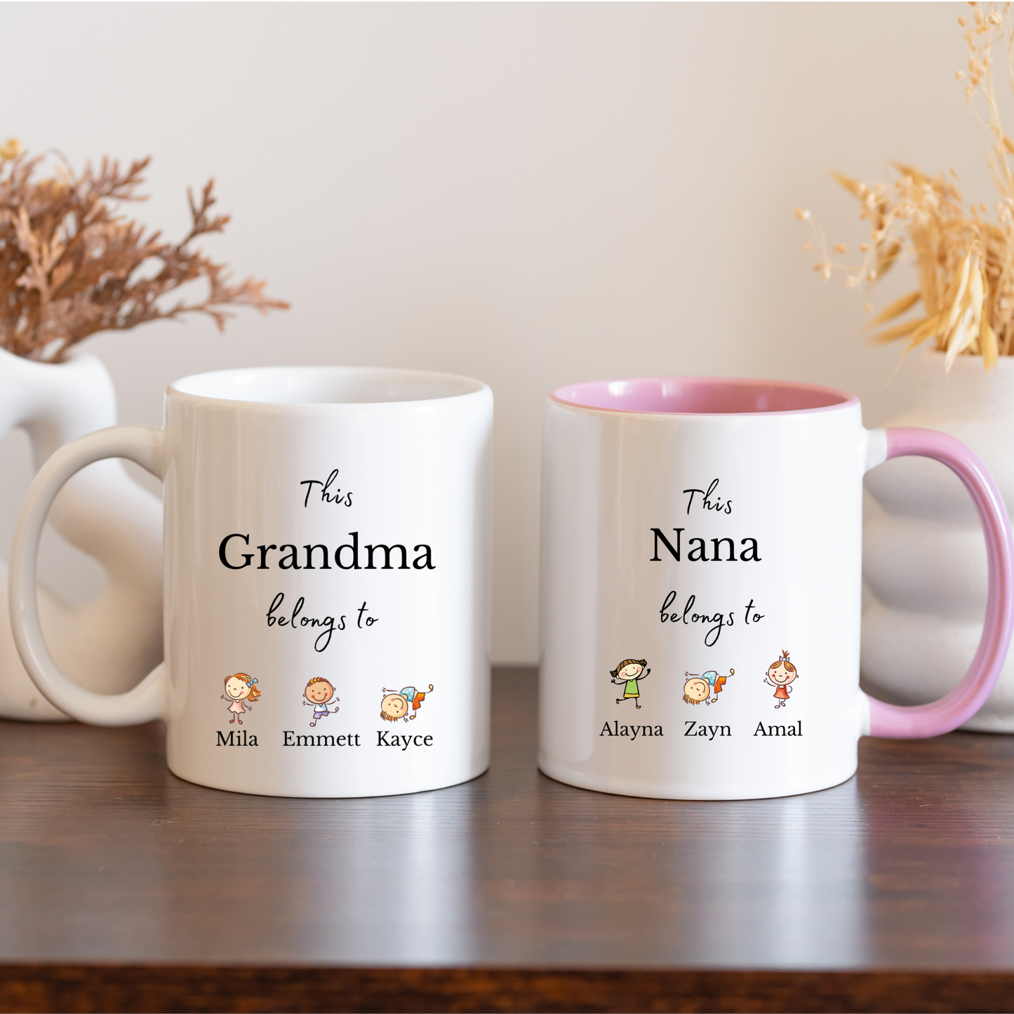 Personalised Grandma Mug with Grandkids Names • Custom Mug for Grandma • Grandma Gift from Grandkids • Gift for Grandma Personalised Gift