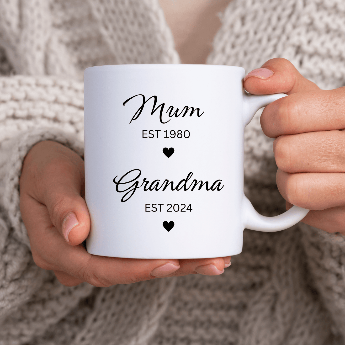 Mum To Grandma Baby Reveal Mug