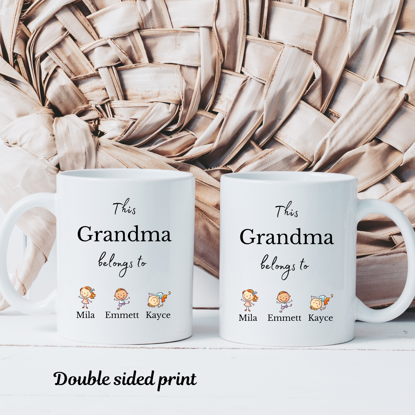 Personalised Grandma Mug with Grandkids Names • Custom Mug for Grandma • Grandma Gift from Grandkids • Gift for Grandma Personalised Gift