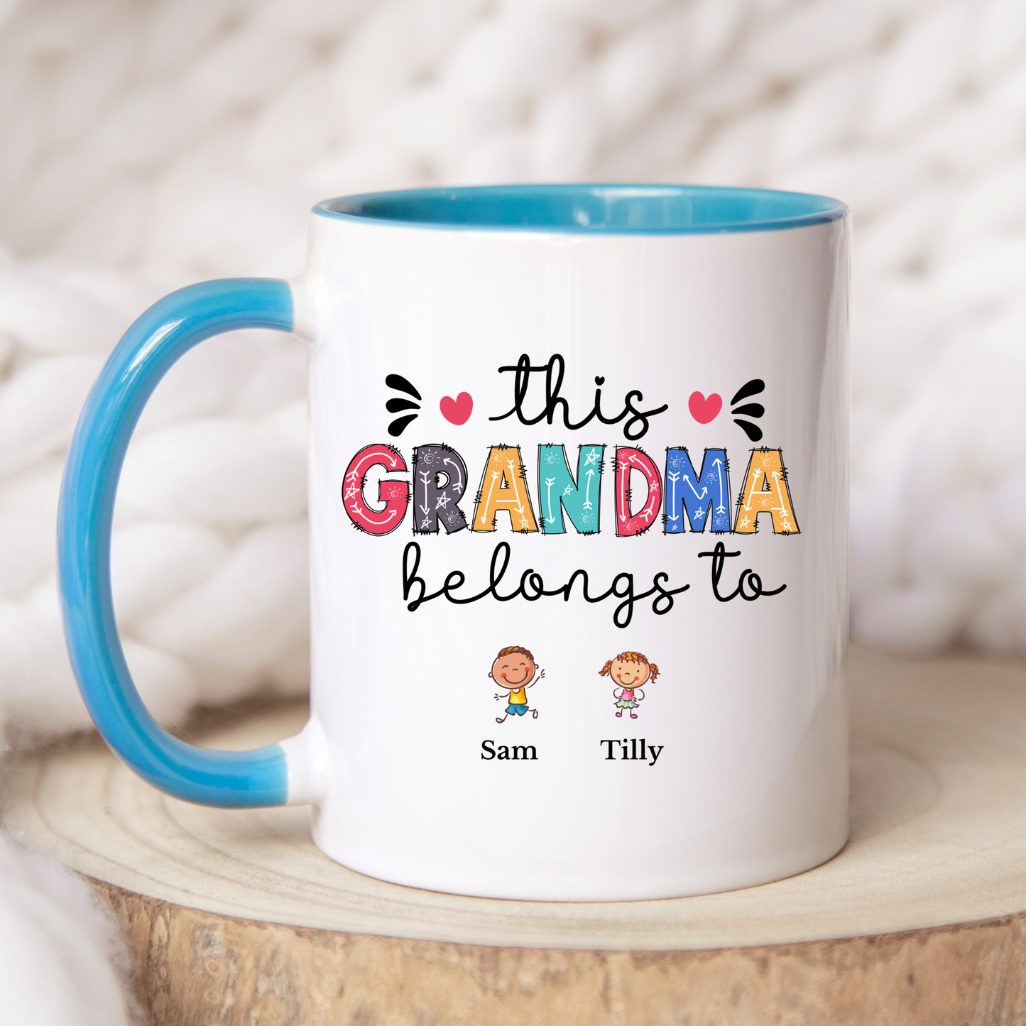 This Grandma Belongs To Mug. Personalised Grandma Mug with Grandkids Names. Grandma gift from grandkids Grandma Mug Custom Grandma Mug gifts