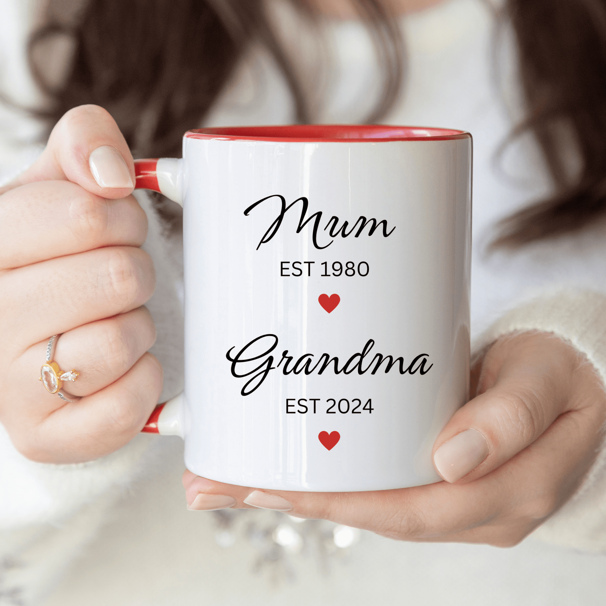 Mum To Grandma Baby Reveal Mug