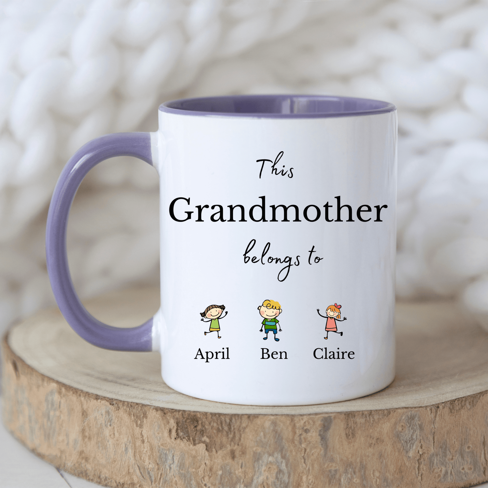 Grandmother mug with grandkids names