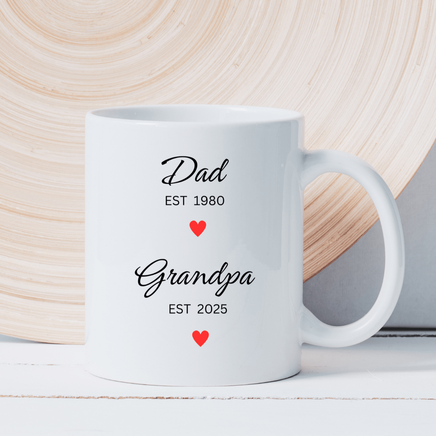 Dad To Grandpa Personalised Mug