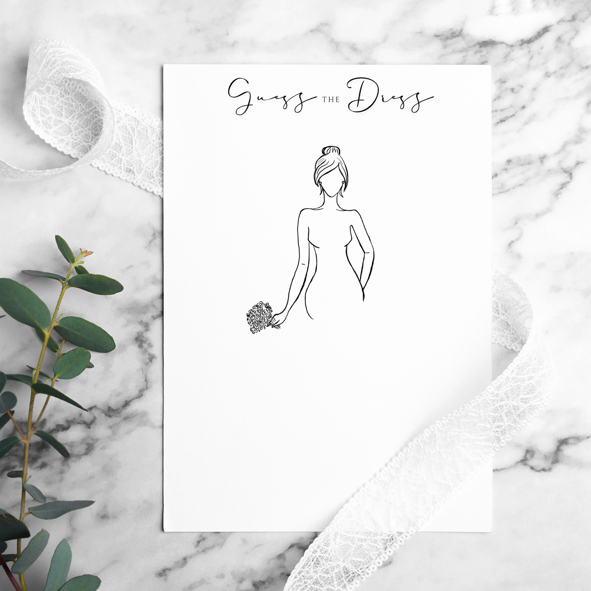 Guess the Dress Bridal Shower Game PRINTED Bridal Shower Game  Australia