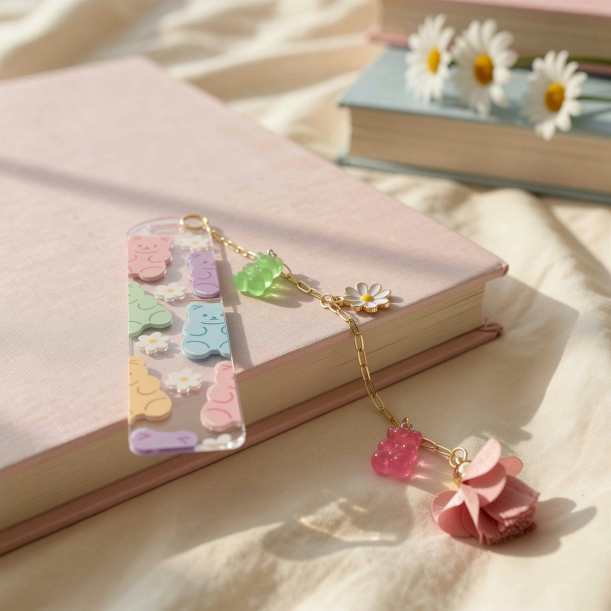Gummy Bear Bookmark . Gummy Bears Bookmark with Charms . Gummy Bear Lover Gift