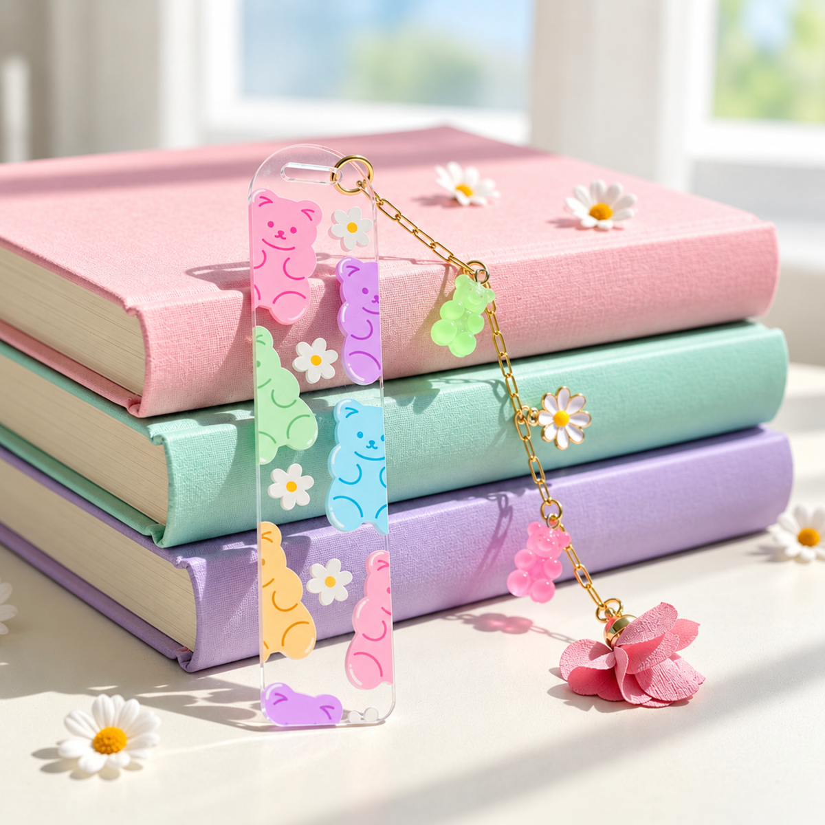 Gummy Bear Bookmark . Gummy Bears Bookmark with Charms . Gummy Bear Lover Gift