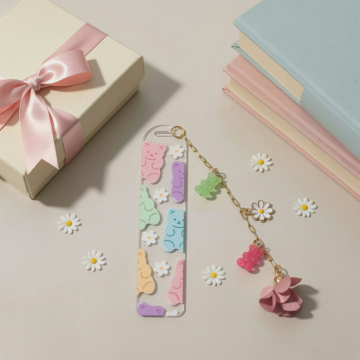 Gummy Bear Bookmark . Gummy Bears Bookmark with Charms . Gummy Bear Lover Gift
