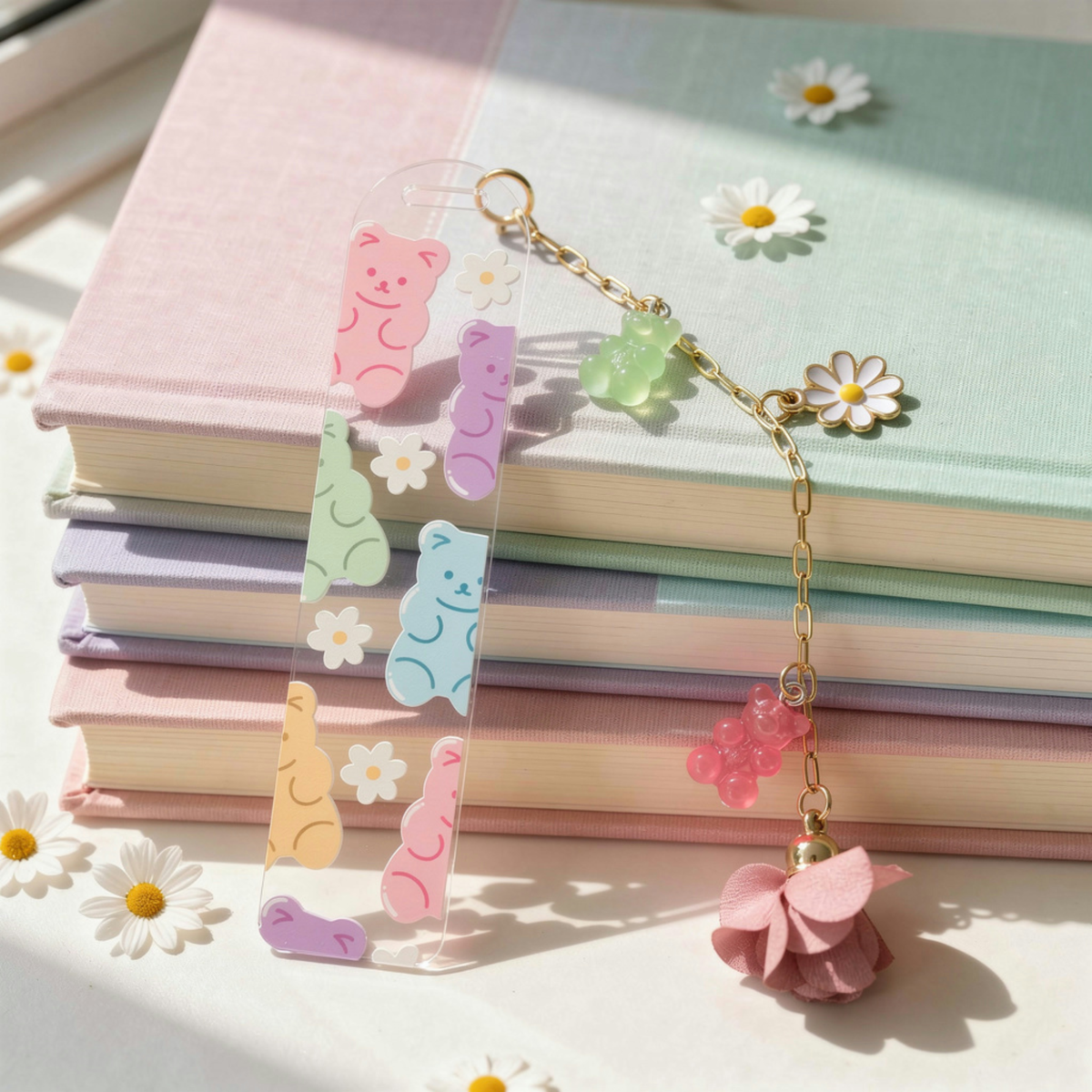 Gummy Bear Bookmark . Gummy Bears Bookmark with Charms . Gummy Bear Lover Gift