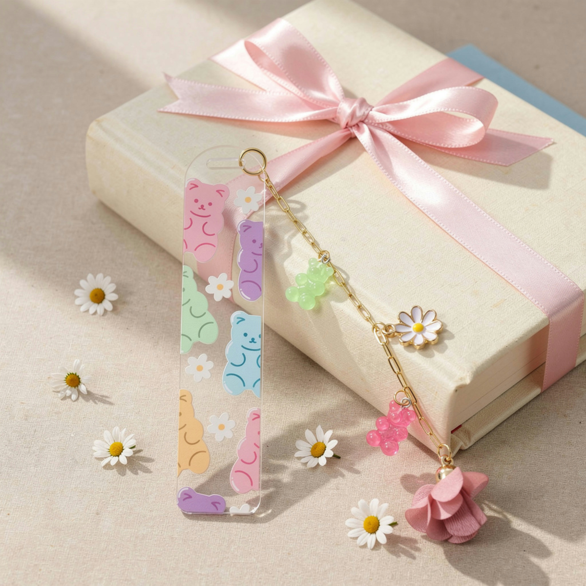 Gummy Bear Bookmark . Gummy Bears Bookmark with Charms . Gummy Bear Lover Gift