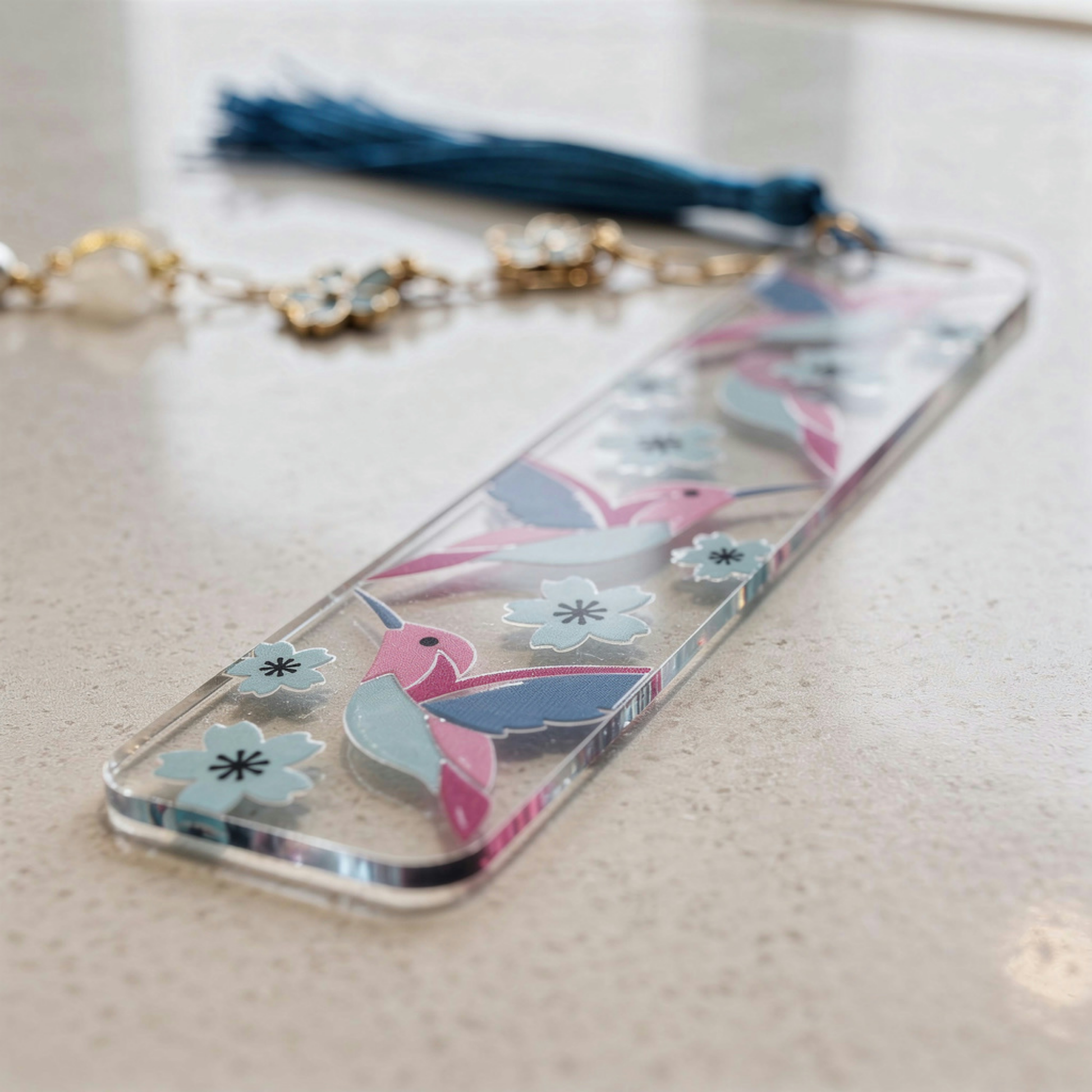 Hummingbird Bookmark. Bird Lover Bookmark. Blue Hummingbird Bookmark. Hummingbird & Flowers Bookmark. Nature Lover Bookmark. Birds Bookmarks