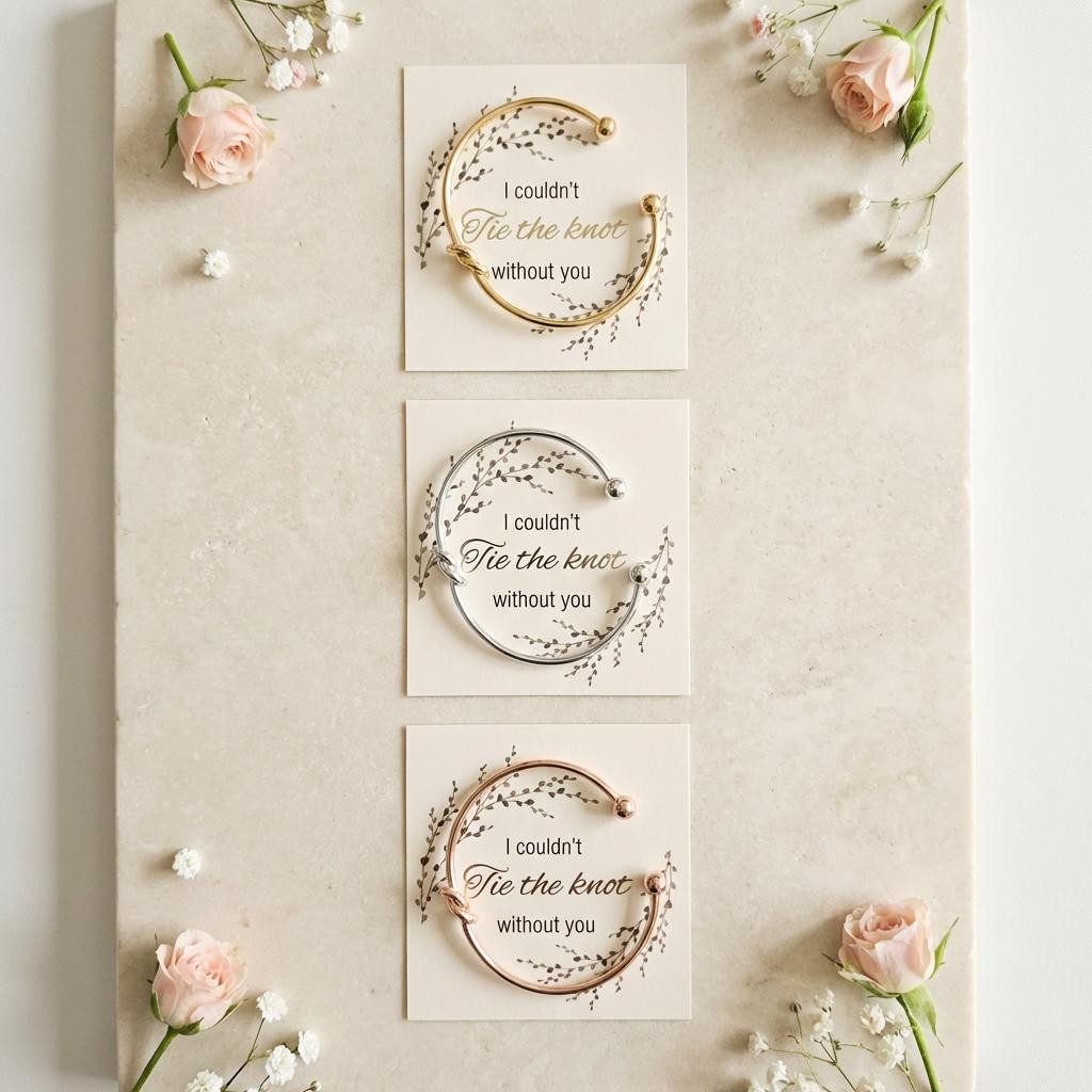Knot Bracelet Bridesmaid proposal I couldn't tie the knot without you