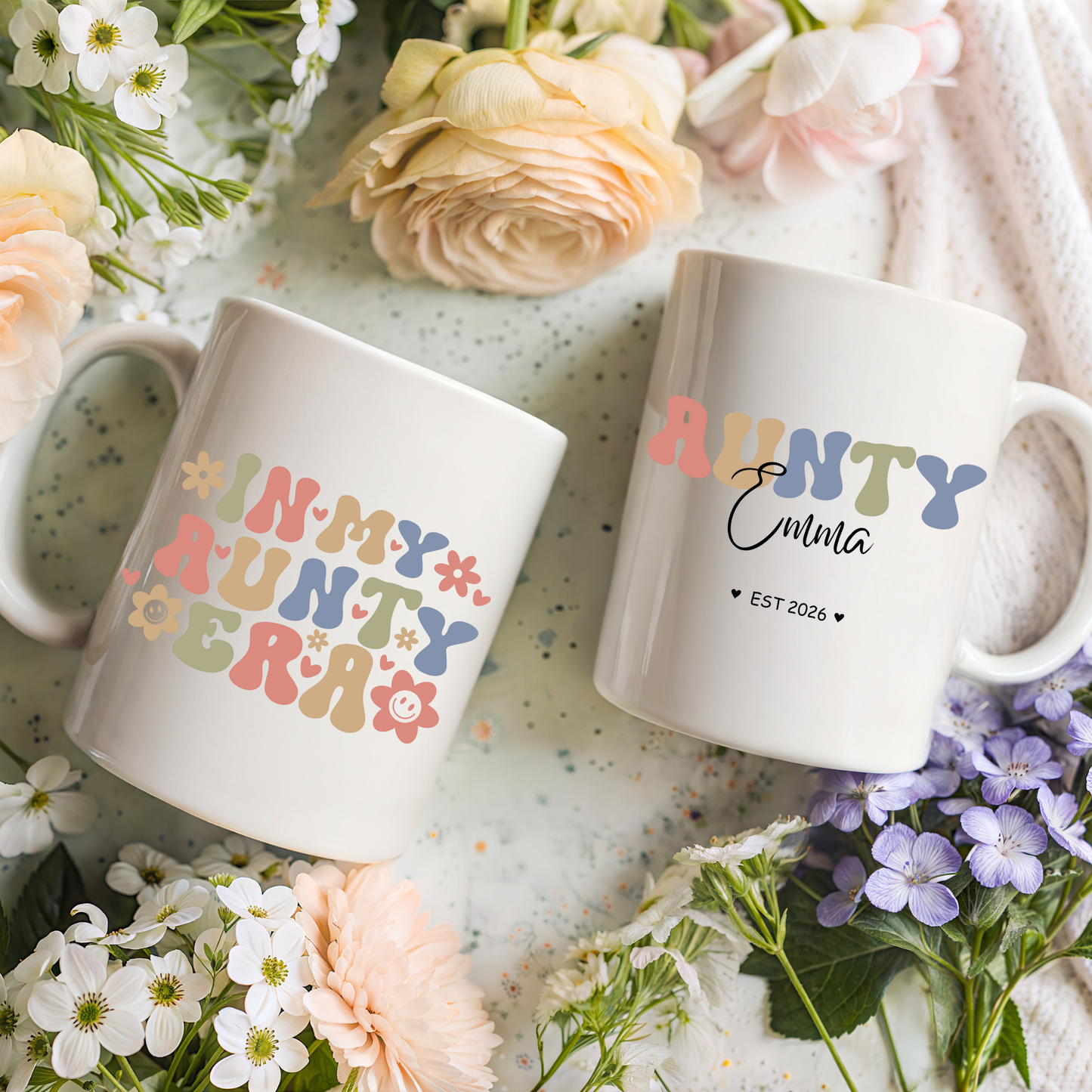 In My Auntie Era Mug, Auntie Gift for a sister, sister in law gift, perfect Aunty or Auntie Mug for a baby reveal, pregnancy reveal to celebrate the Best Aunt Ever