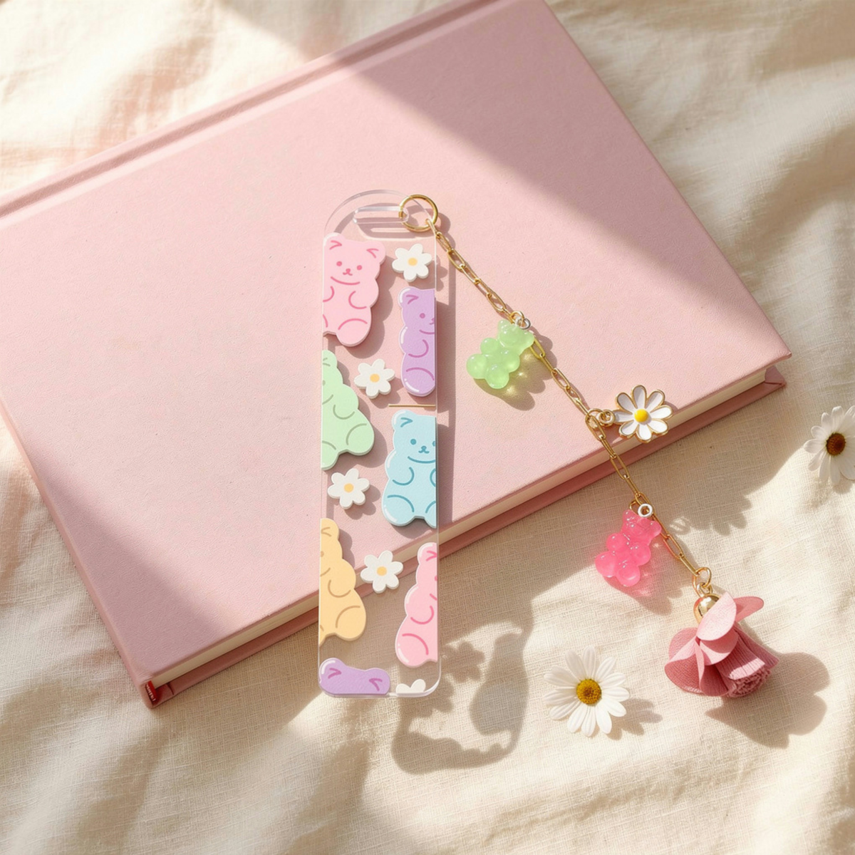 Gummy Bear Bookmark . Gummy Bears Bookmark with Charms . Gummy Bear Lover Gift