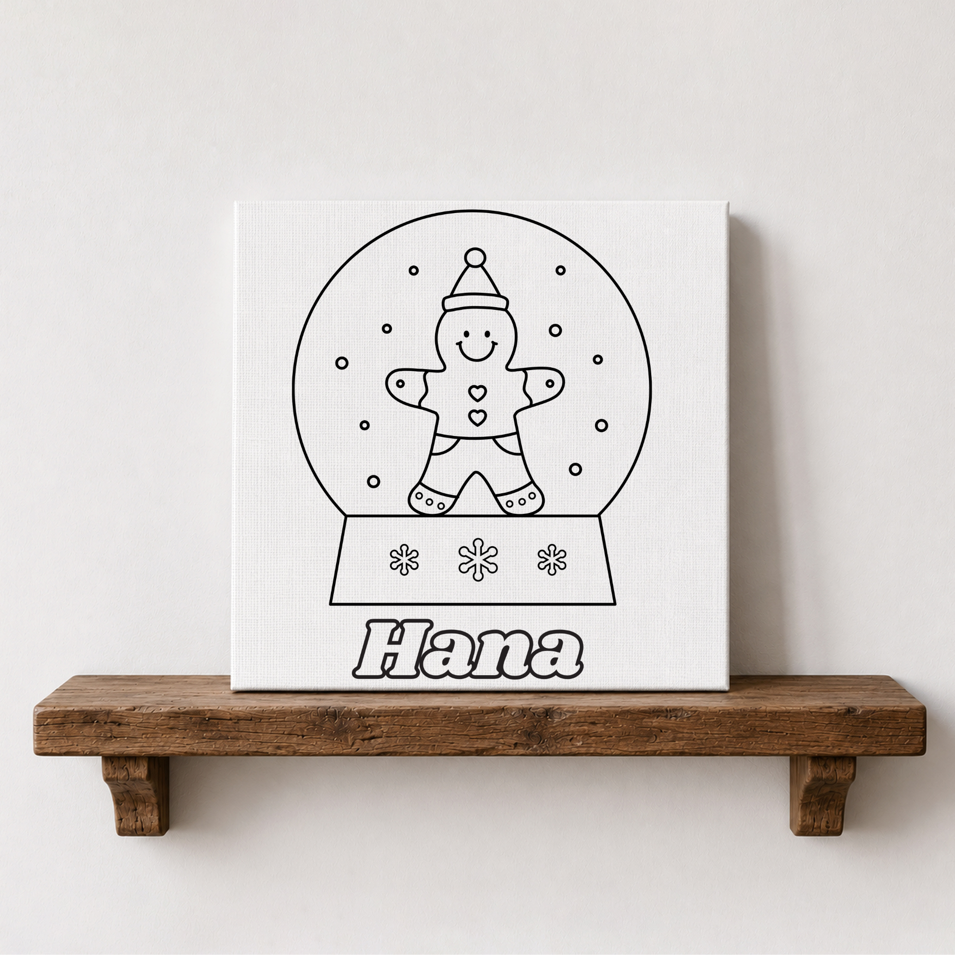 Kids Christmas Canvas Kit DIY. Personalised Kids Paint Canvas Kit. Kids Christmas Activities. Kids Christmas Kit DIY Canvas Painting Kit