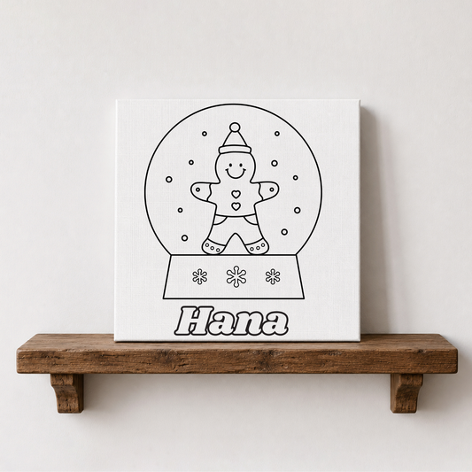 Kids Christmas Canvas Kit DIY. Personalised Kids Paint Canvas Kit. Kids Christmas Activities. Kids Christmas Kit DIY Canvas Painting Kit
