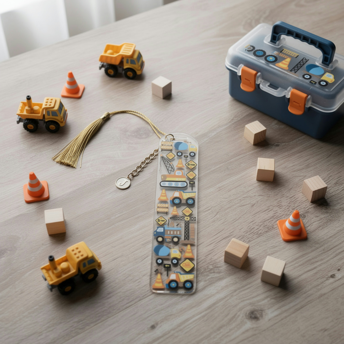 Kids Construction Bookmark Construction Trucks Bookmark Construction Vehicle Bookmark Construction Vehicle Bookmark for Kids Digger Bookmark