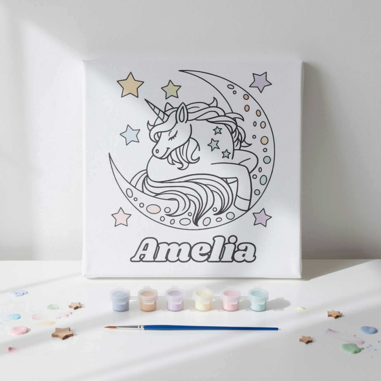 Paint your own canvas kit for kids. Kids canvas painting set. Personalised kids paint kit.  kids painting party favours