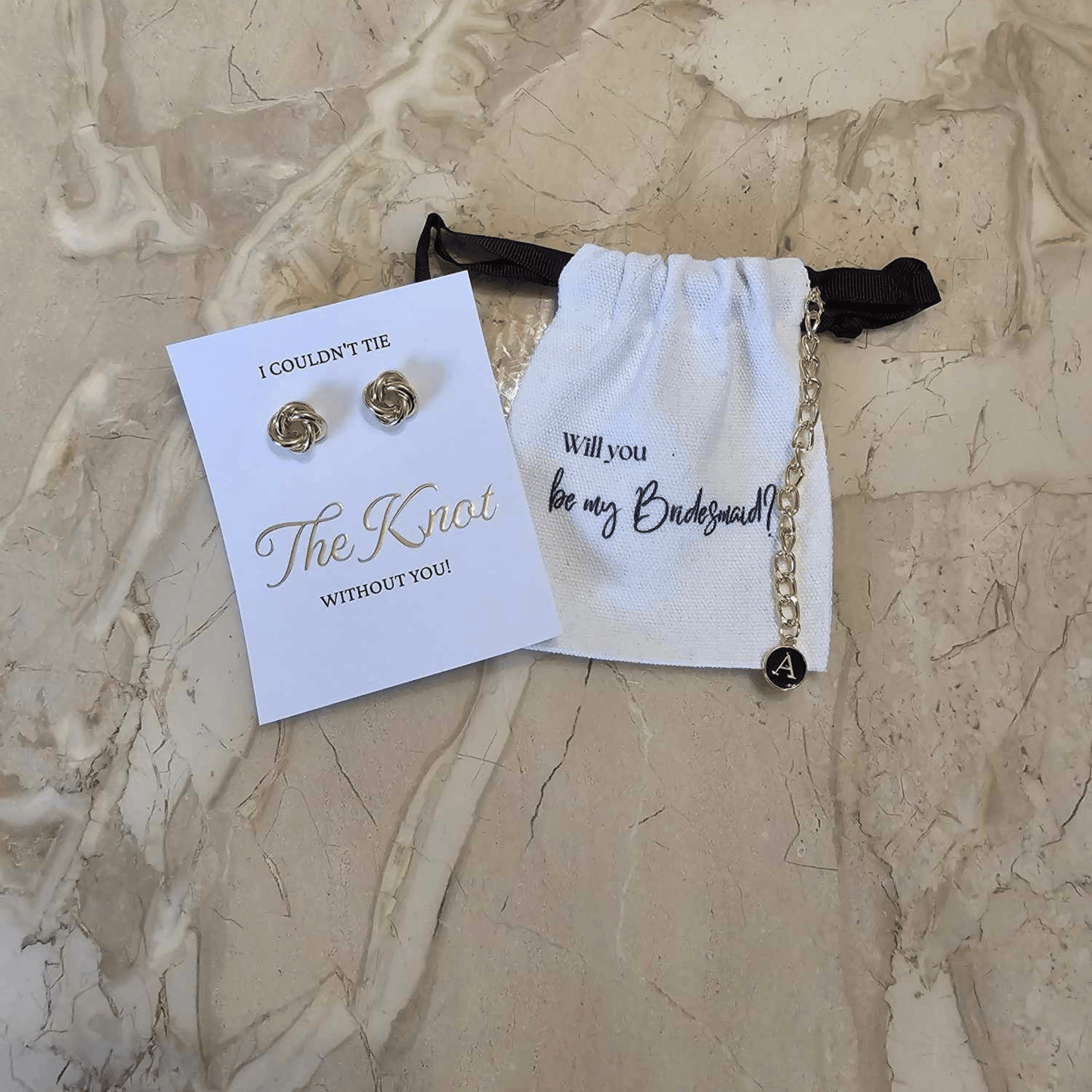 Gold knot earrings