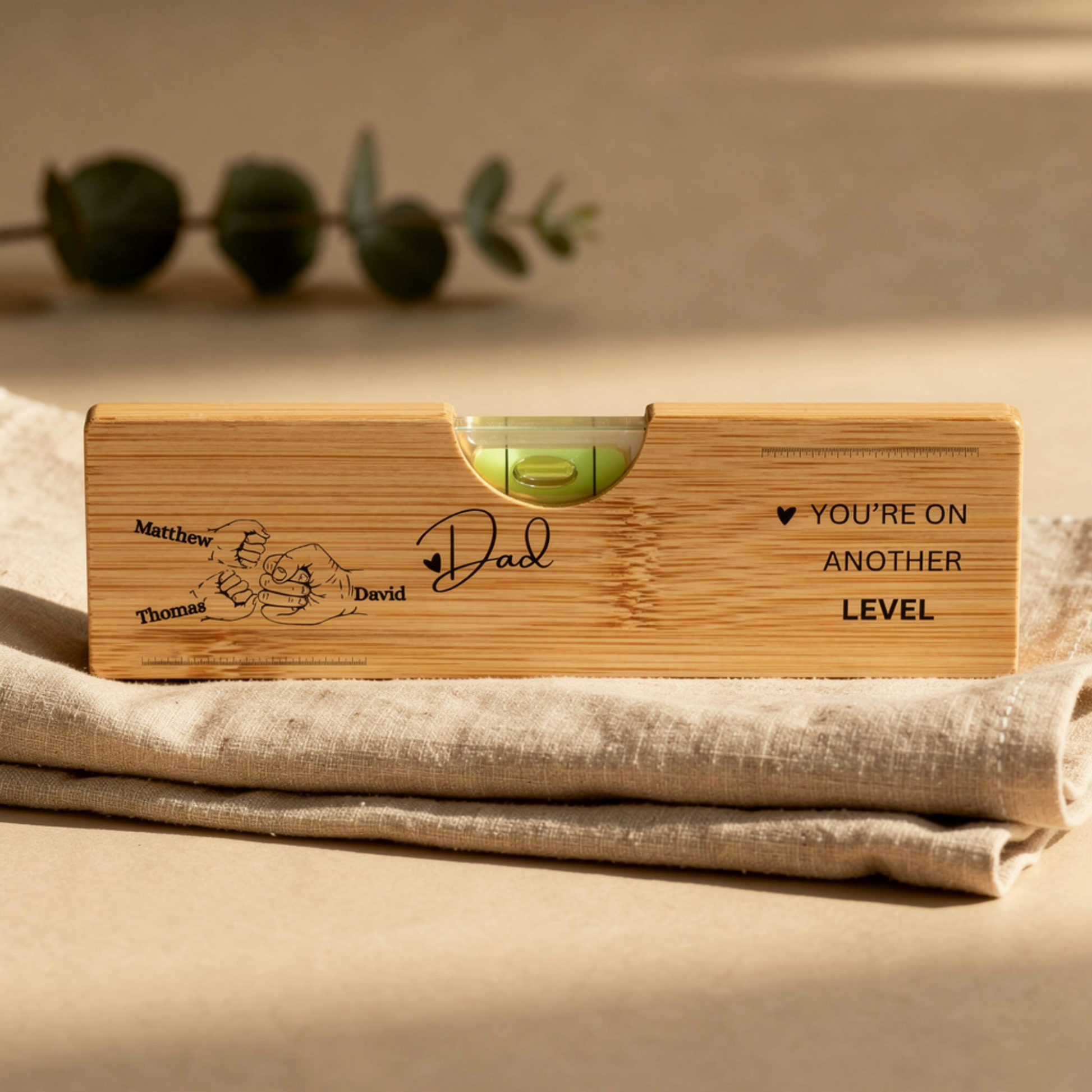Personalised Spirit level bottle opener Level tool for Dad Tool box gift for dad Custom Level bottle opener for Dad
