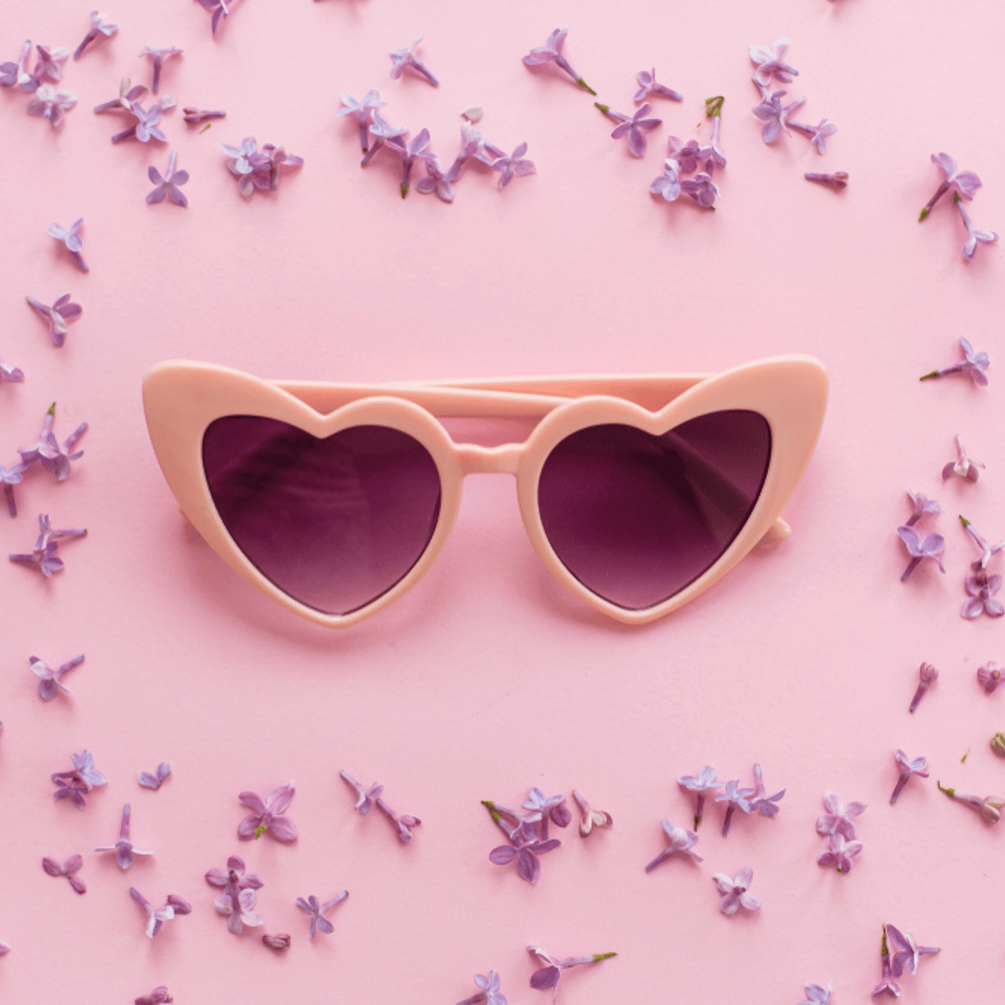 Pink Heart Shaped Sunglasses