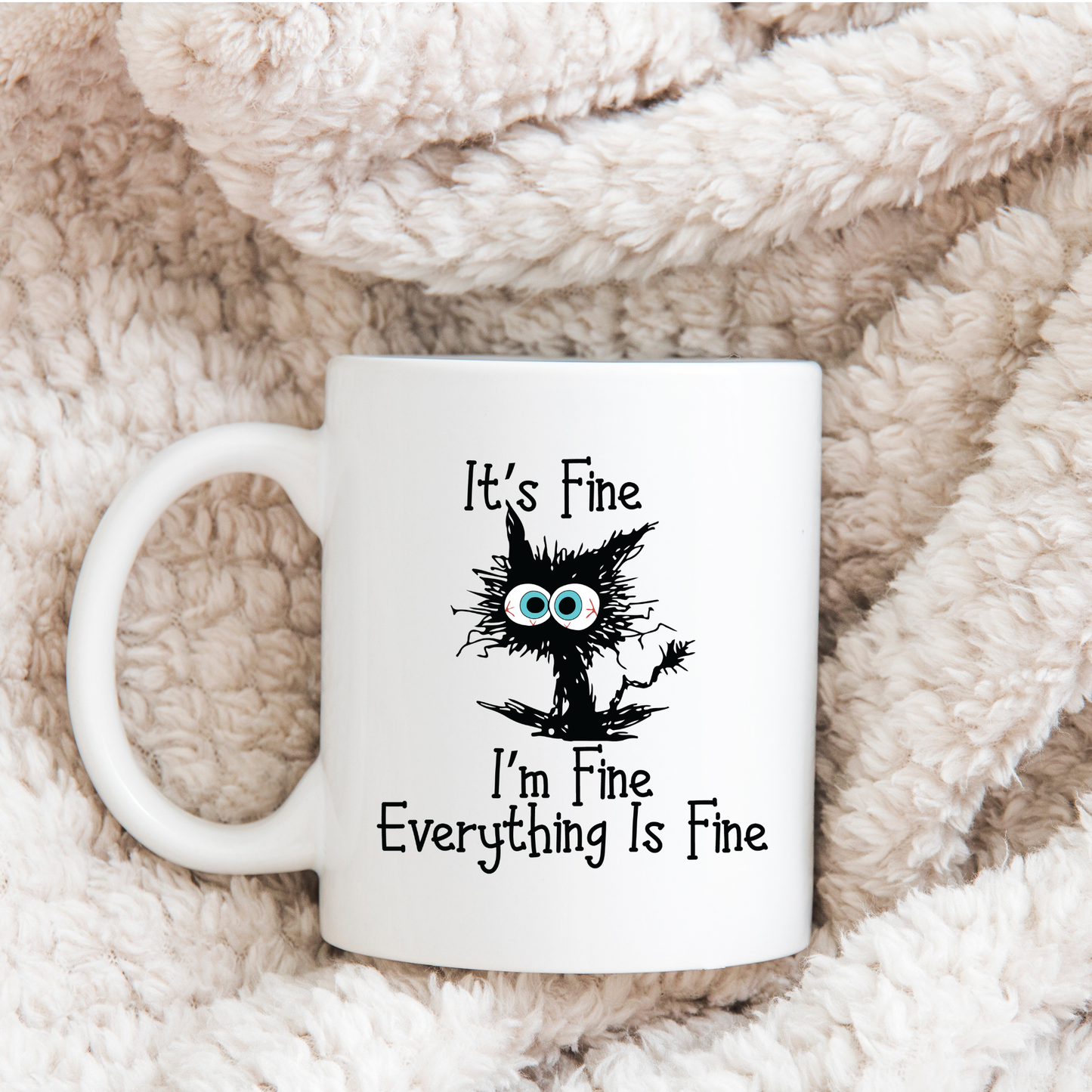 Cat meme mug It's fine I'm fine everything is fine Cat Meme mug
